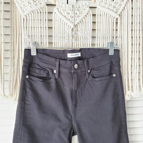GOOD AMERICAN Good Leg Black High Rise Skinny Jean - Picture 4 of 8